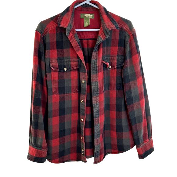 Gander Mountain Heavyweight Flannel Mens Size Medium Red Black Plaid Buffalo - Picture 1 of 4